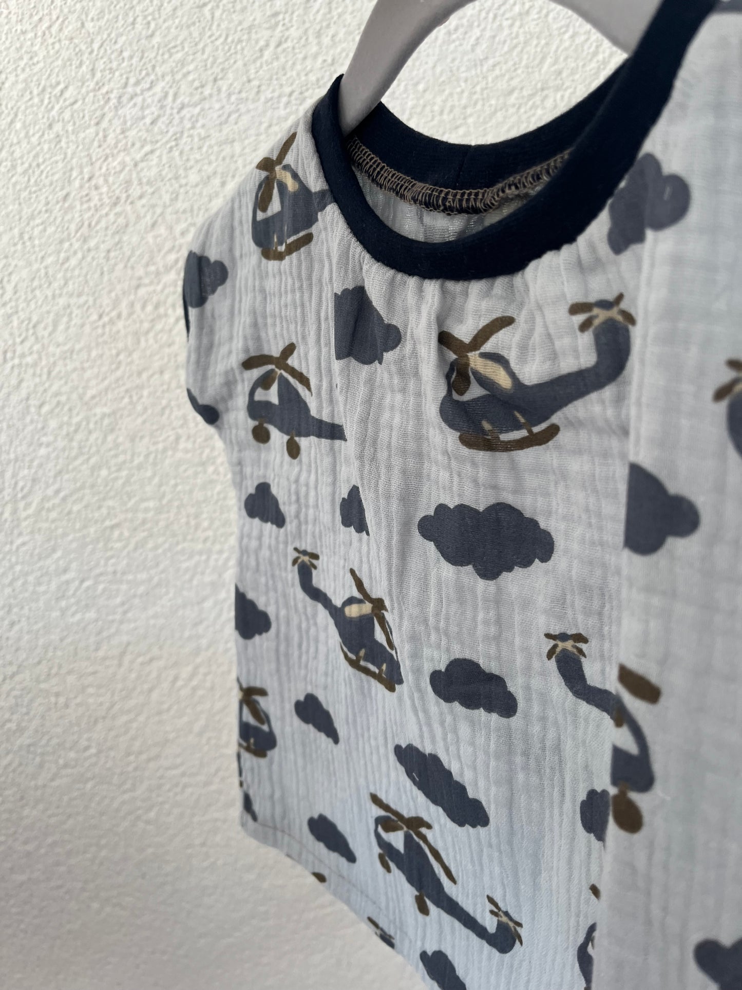 Musselin T-Shirt Hubschrauber