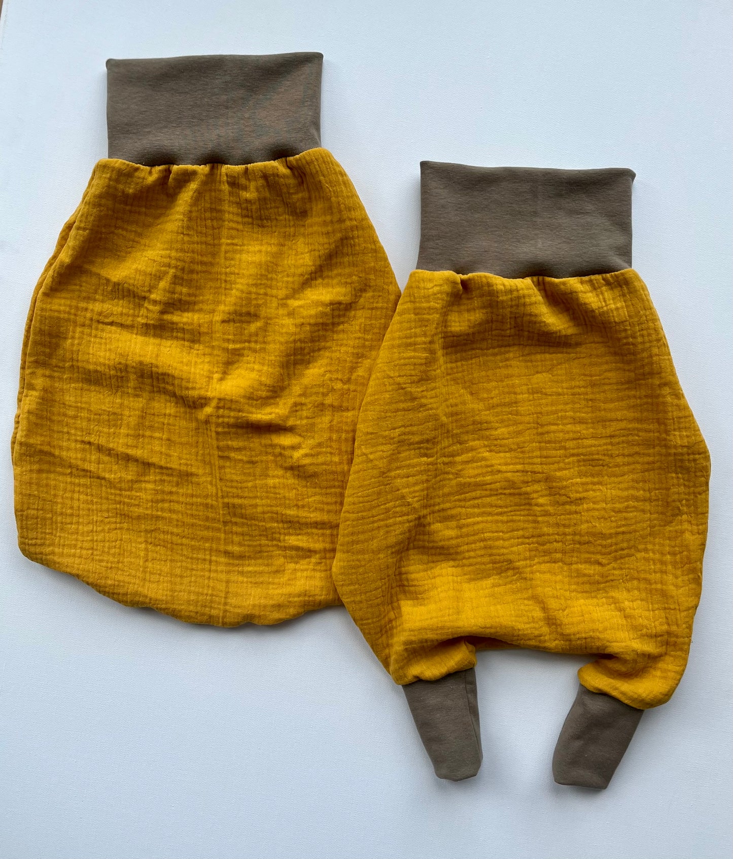 Musselin Strampelsack - senf