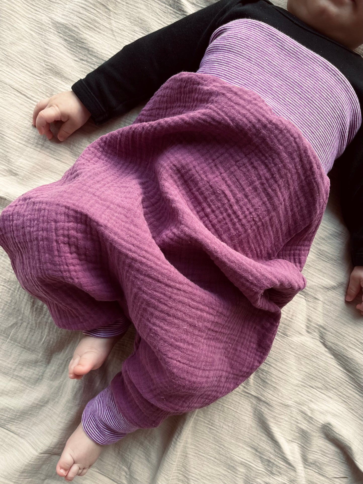Musselin Strampelsack - senf