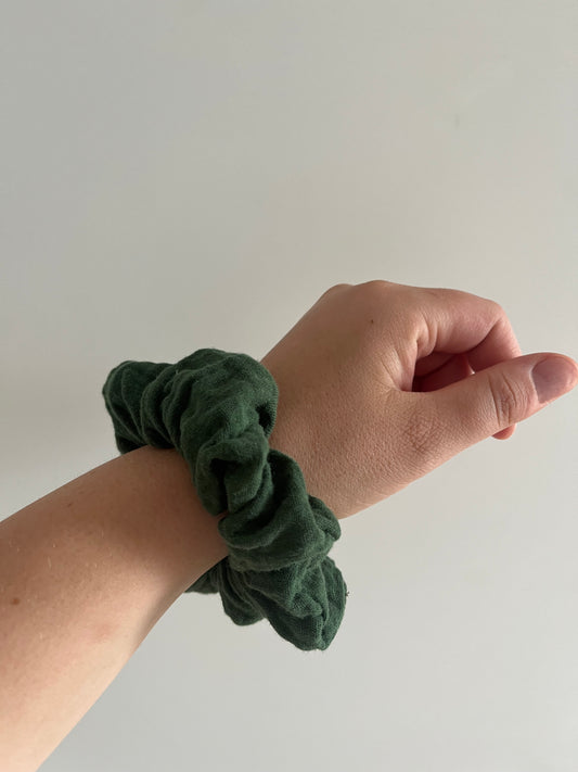 Scrunchie Musselin Tannengrün