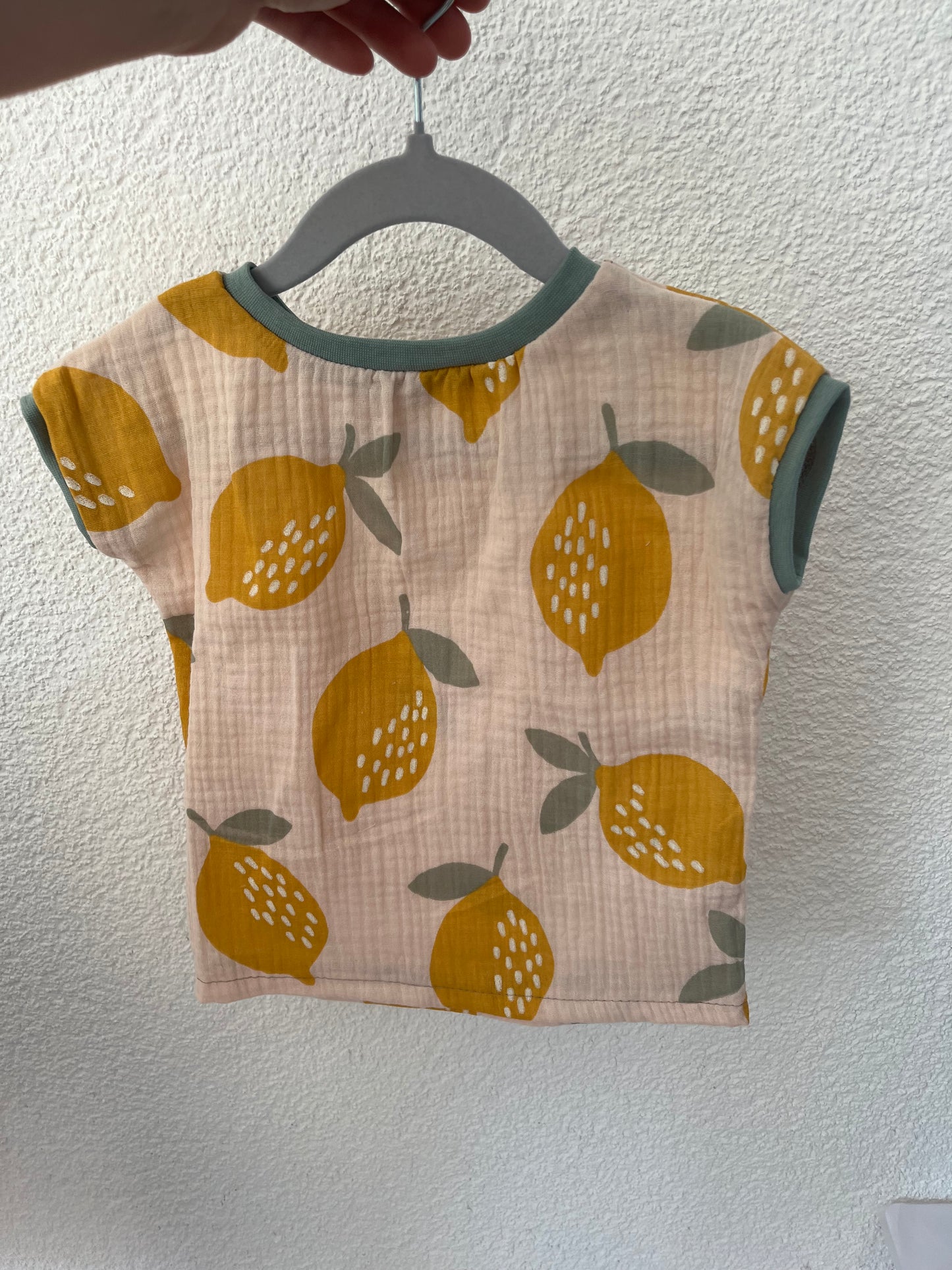 Musselin T-Shirt Zitronen Beige