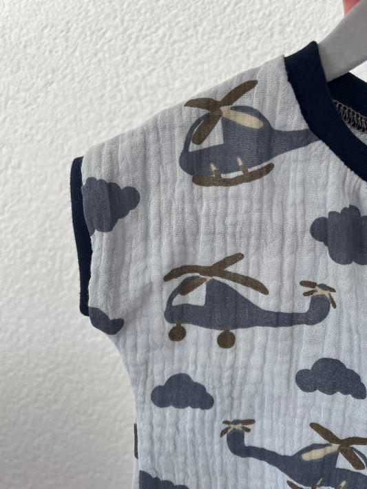 Musselin T-Shirt Hubschrauber