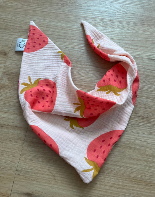 Halstuch Musselin Erdbeeren