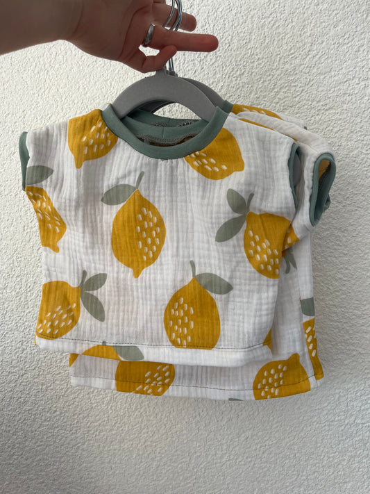 Musselin T-Shirt Zitronen