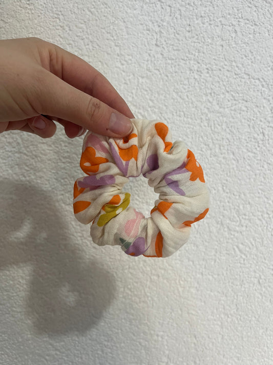 Scrunchie Musselin Blüten Pastell