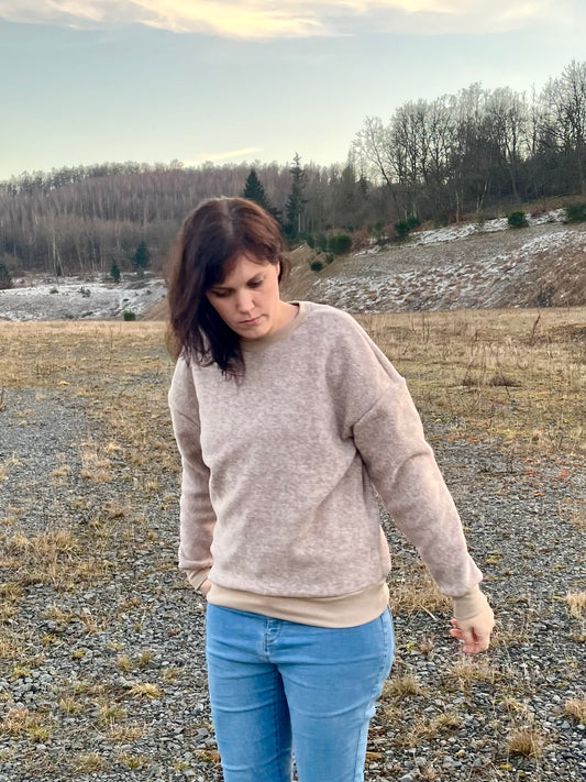 Wollfleece Sweater aus 100% Schurwolle