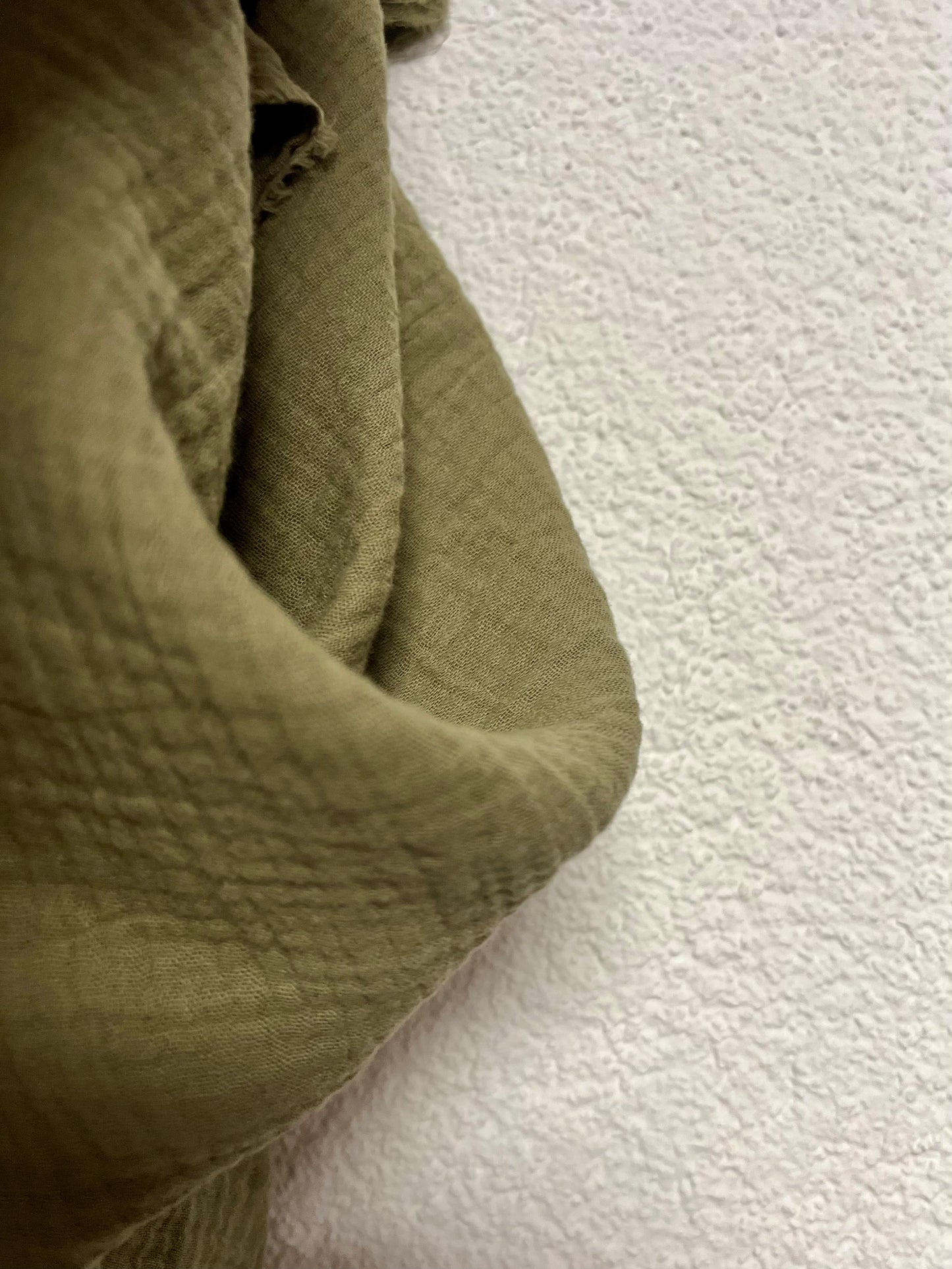 Halstuch Musselin Uni Moosgrün