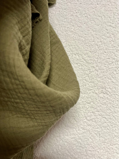 Halstuch Musselin Uni Moosgrün