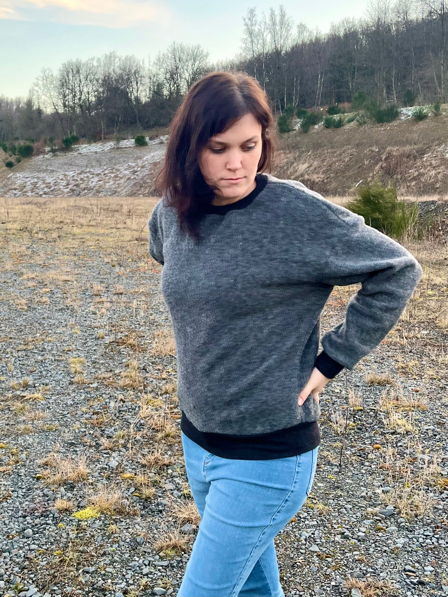 Wollfleece Sweater aus 100% Schurwolle